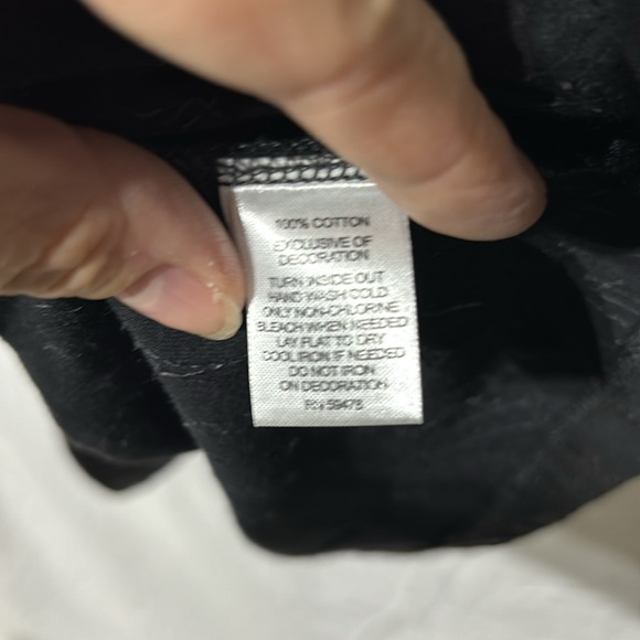 Cynthia Rowley L black on black matte sequined long top euc dressy slimming - Picture 6 of 9